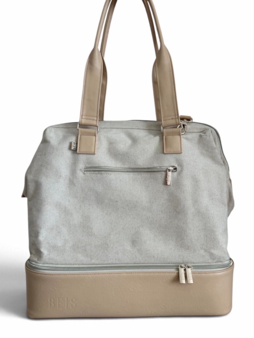 BEIS Sand Canvas Weekender Bag
